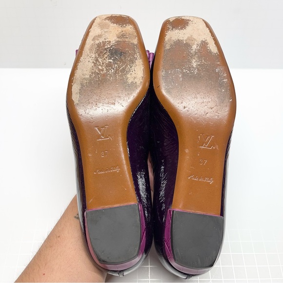 Louis Vuitton Patent Leather Flower Flats Size 37 - Picture 7 of 11